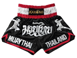 Kanong Muay Thai Kick Boxing Shorts : KNS-133-Black