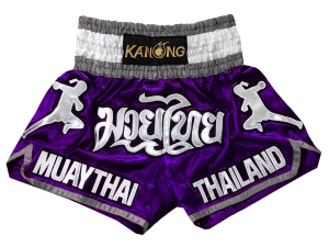 Kanong Muay Thai Kick Boxing Shorts : KNS-133-Violet