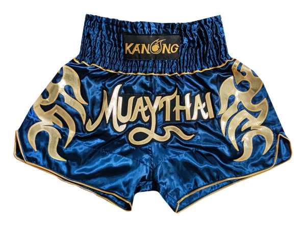 Kanong Muay Thai Kick Boxing Shorts : KNS-134-Navy