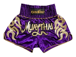 Kanong Muay Thai Kick Boxing Shorts : KNS-134-Purple