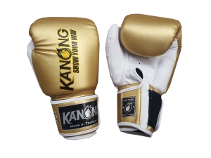 Kanong Thai Boxing Training Boxing Gloves : Gold/White