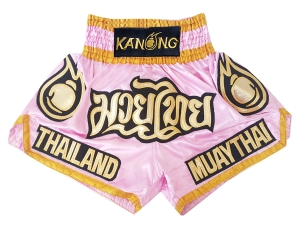 Kanong Kids Muay Thai Kick Boxing Shorts : KNS-118-Pink