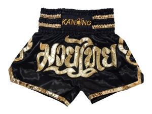 Kanong Kids Muay Thai Kick Boxing Shorts : KNS-121-Black
