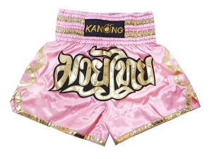 Kanong Kids Muay Thai Kick Boxing Shorts : KNS-121-Pink-K