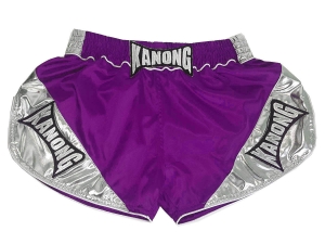 Kanong Women Boxing Trunks : KNSRTO-201-Purple-Silver