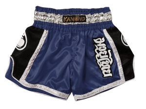 Kanong Kids Muay Thai Kick Boxing Shorts : KNSRTO-208-Navy-K