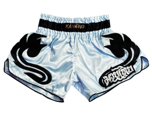 Kanong Retro Muay Thai Shorts : KNSRTO-209-LightBlue