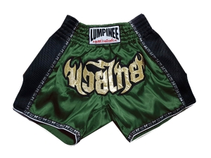 Lumpinee Kids Muay Thai Fight Shorts : LUMRTO-003-DarkGreen-K