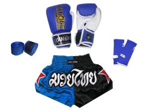 Complete Muay Thai Boxing Kit for Kids : Blue