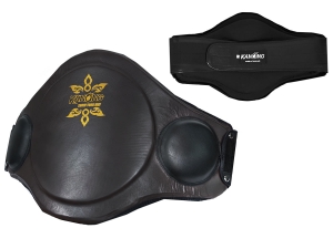 Kanong Professional Real Leather Belly Pad for Boxing : Brown/Black