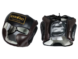 Kanong Professional Real Leather Head Gear : Brown/Black