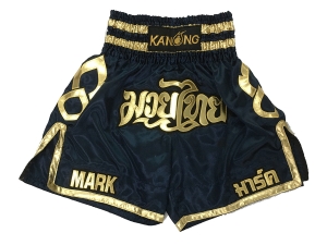 Design Boxing Shorts with Name : KNBXCUST-2001-Navy