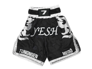 Design Boxing Shorts with Name : KNBXCUST-2033-Black