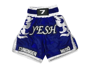 Design Boxing Shorts with Name : KNBXCUST-2033-Blue