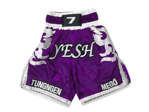 Design Boxing Shorts with Name : KNBXCUST-2033-Purple