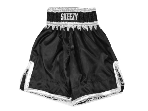 Design Boxing Shorts with Name : KNBXCUST-2034-Black