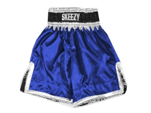 Design Boxing Shorts with Name : KNBXCUST-2034-Blue