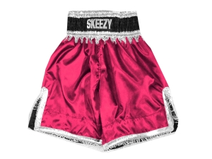 Design Boxing Shorts with Name : KNBXCUST-2034-DarkPink