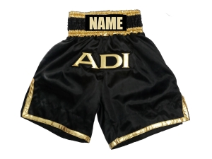 Design Boxing Shorts with Name : KNBXCUST-2036-Black