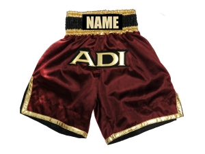 Design Boxing Shorts with Name : KNBXCUST-2036-Maroon