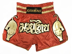 Kanong Muay Thai Shorts : KNS-135-Red
