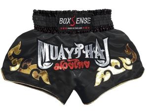 Boxsense Muay Thai Shorts : BXS-092-Black