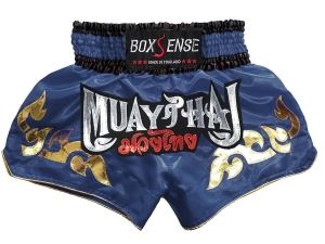 Boxsense Muay Thai Shorts : BXS-092-Navy