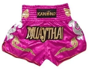 Kanong Muay Thai Kick Boxing Shorts : KNS-126-DarkPink