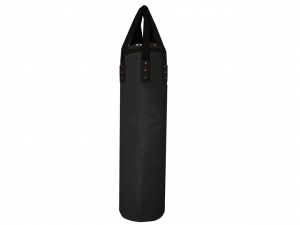 Custom Muay Thai Microfiber Heavy Bag (unfilled) : Black 180 cm