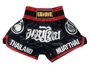 Kanong Muay Thai Kick Boxing Shorts : KNS-118-Black