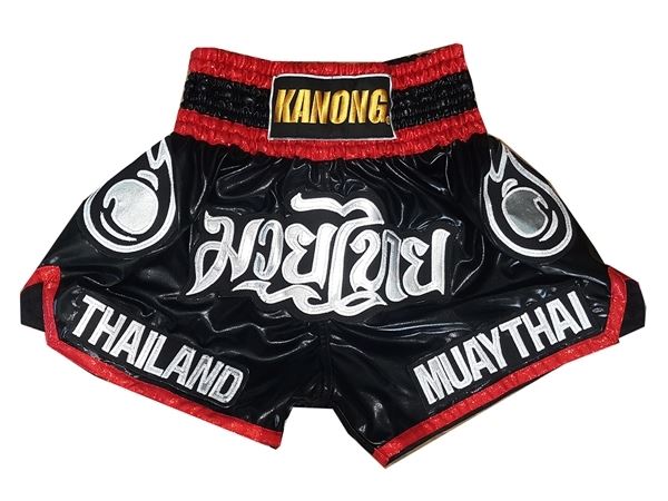 Kanong Muay Thai Kick Boxing Shorts for women : KNS-118-Black