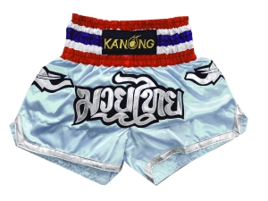 Kanong Muay Thai Kick Boxing Shorts : KNS-125-LightBlue