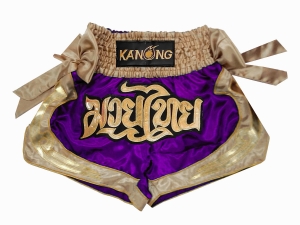 Kanong Muay Thai Kick Boxing Shorts : KNS-132-Purple