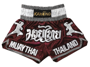 Kanong Muay Thai Kick Boxing Shorts : KNS-133-Maroon