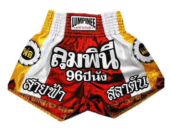 Lumpinee Kids Muay Thai Shorts : LUM-001-Red