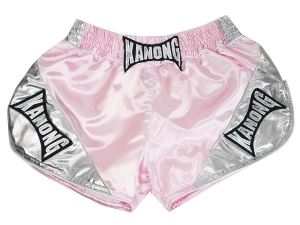 Kanong Woman Retro Shorts : KNSRTO-201-Pink-Silver