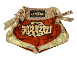 Kanong Muay Thai Kick Boxing Shorts : KNS-132-Orange